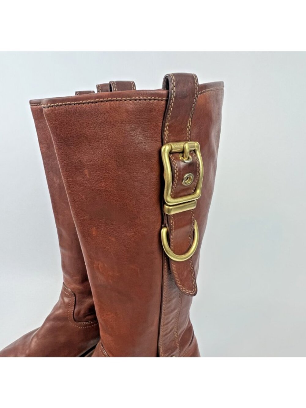 Coach Weslyn Tall Riding Boots – Whiskey Brown Leather | Women’s Size 6 - Picture 3 of 10